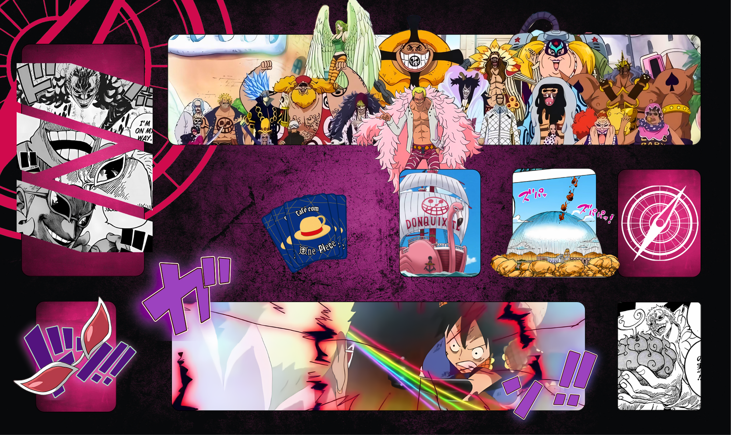 Encomenda - 🟣 PLAYMAT – DONQUIXOTE DOFLAMINGO E SUA TRIPULAÇÃO 🟣