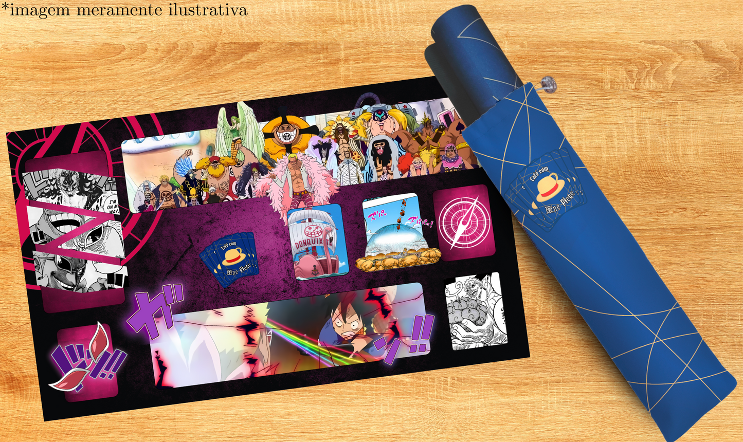 Encomenda - 🟣 PLAYMAT – DONQUIXOTE DOFLAMINGO E SUA TRIPULAÇÃO 🟣