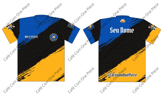 Camiseta Café com One Piece - Encomenda